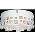 Isabella 3-Light Flush Mount White/Crystal Deco.