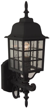 20"H Grid Cage 1-Light Outdoor Wall Light Matte Black