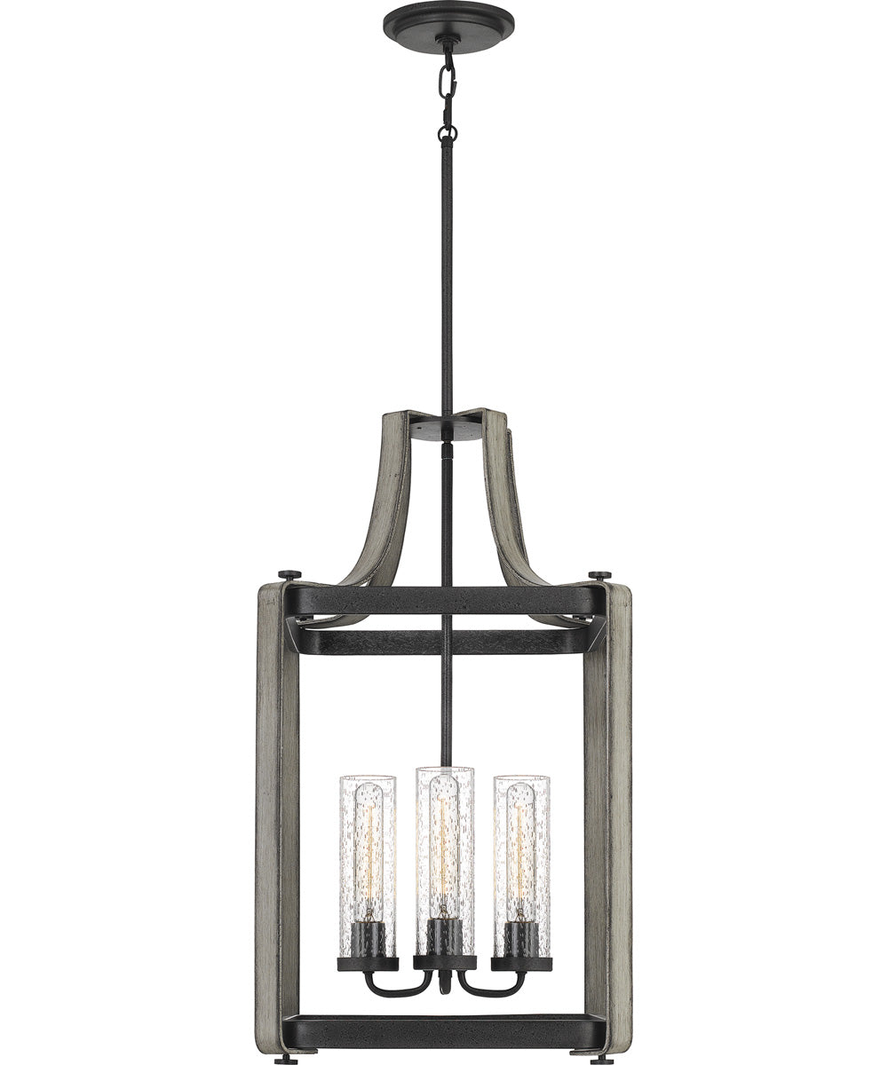 Rowling 4-light Pendant Weathered White Maple