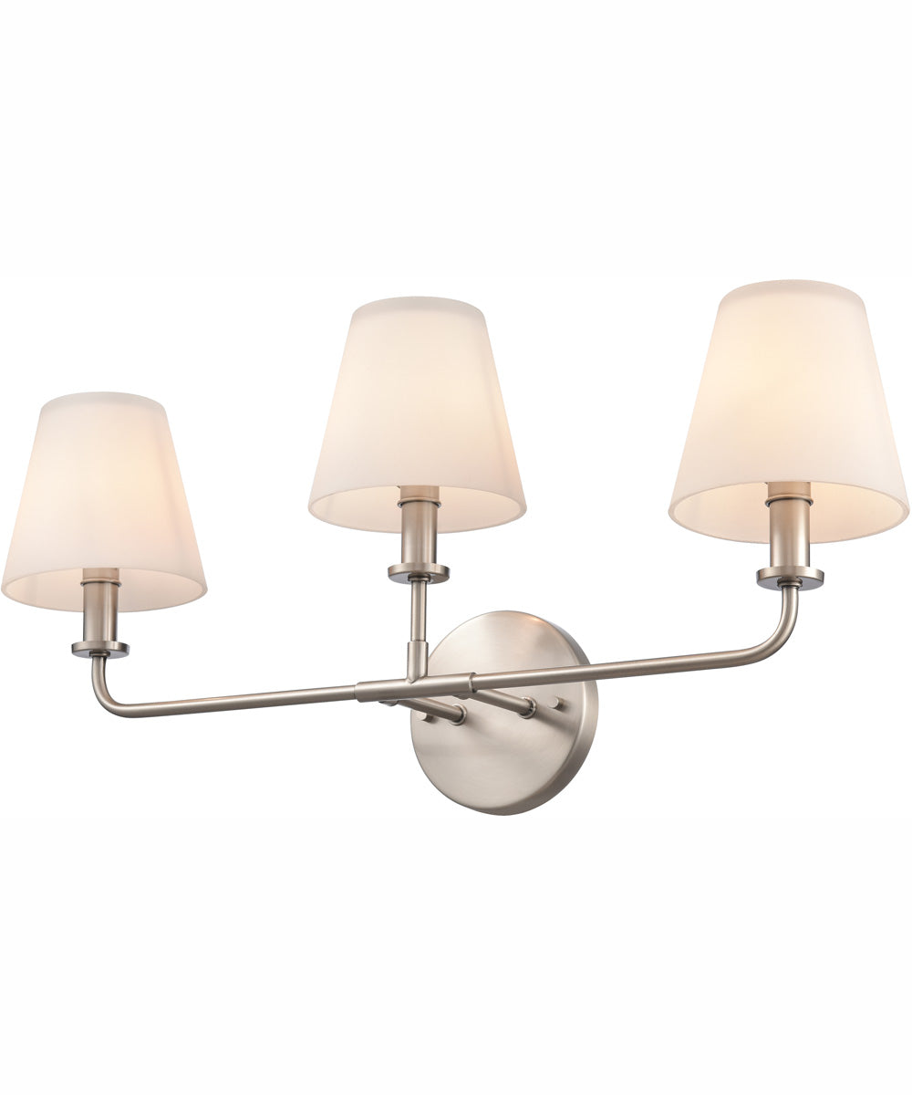 Minerva 24'' Wide 3-Light Vanity-Light - Antique Nickel