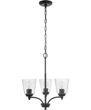 Tyler 3-Light Chandelier Flat Black