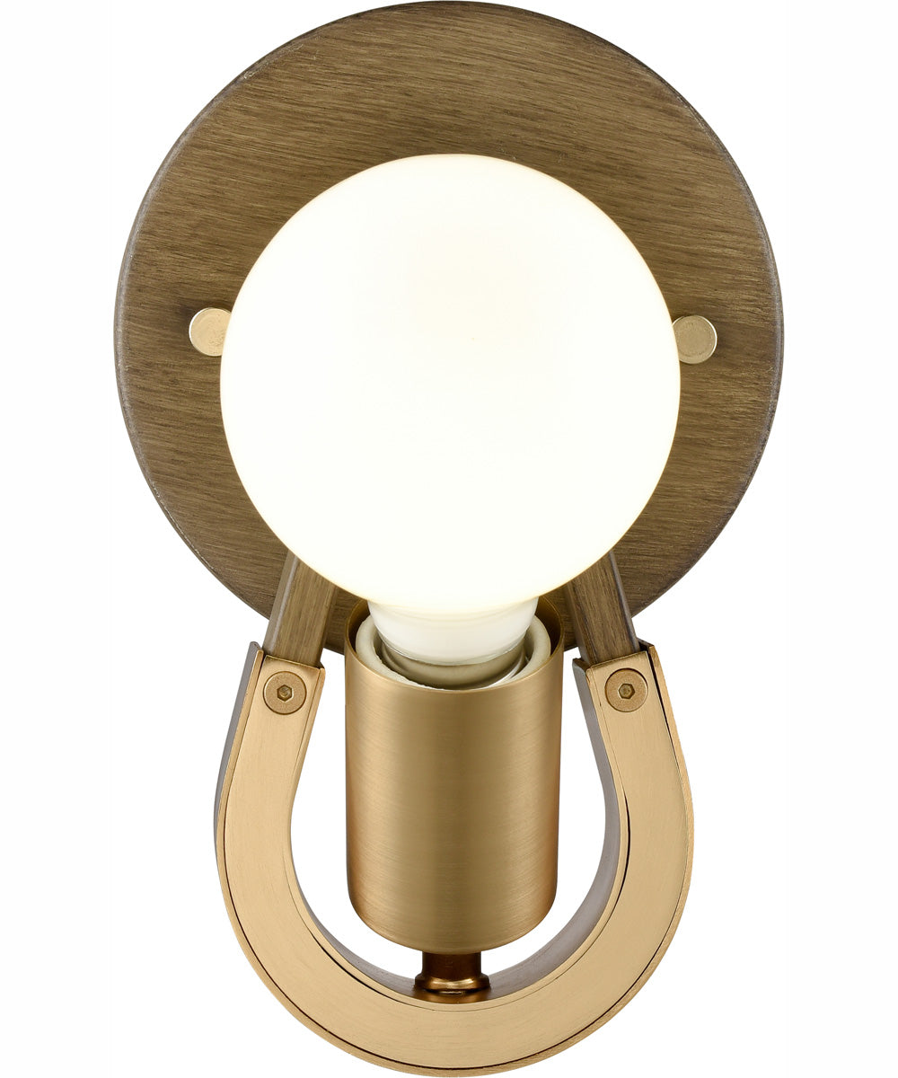 Sabine 5'' Wide 1-Light Vanity-Light - Pecan/Brushed Gold