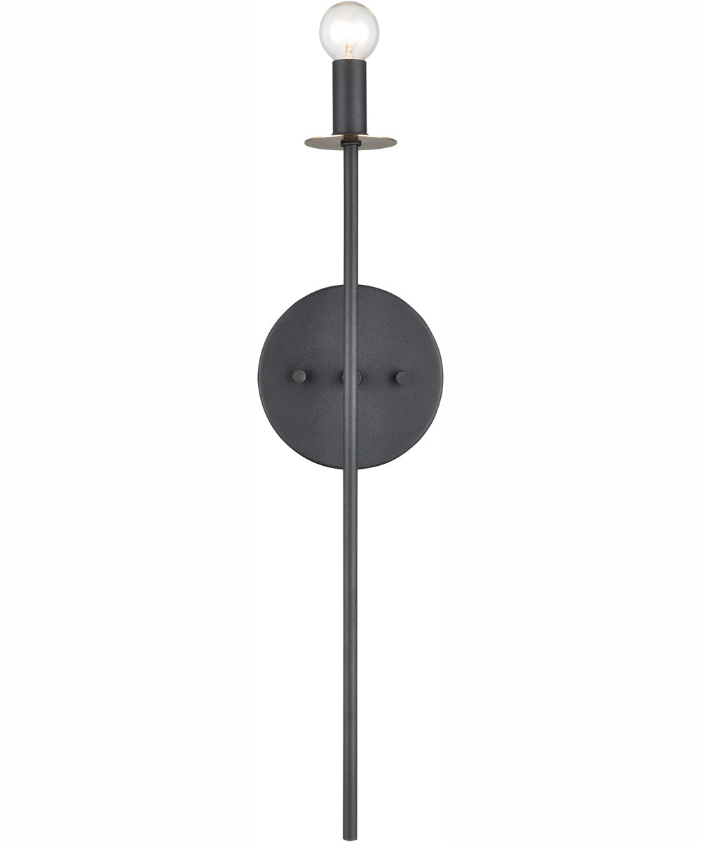 Milla 20'' High 1-Light Sconce - Charcoal Black