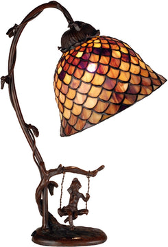 16"H Tiffany Fishscale Accent Lamp