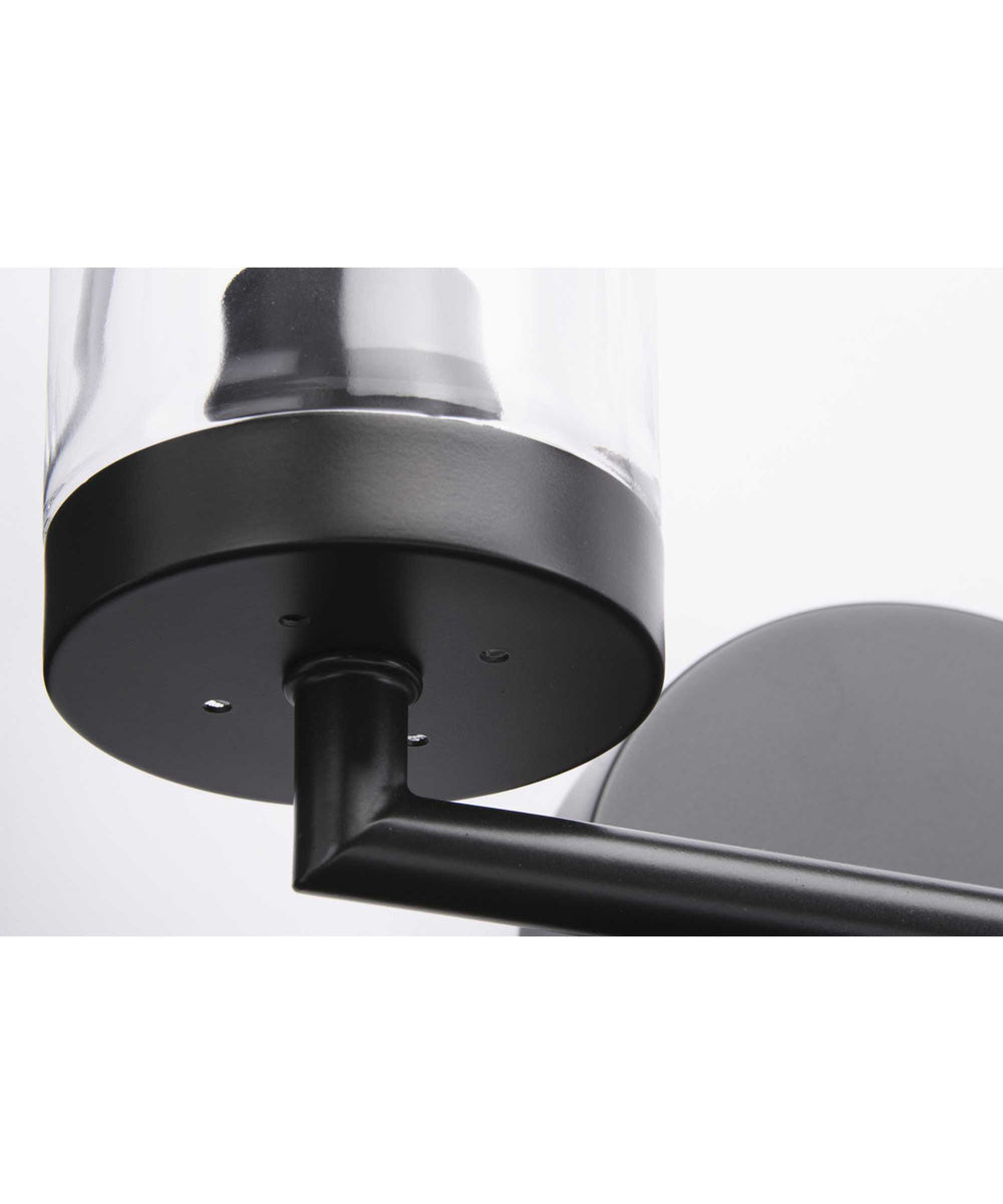 Signal 2-Light Clear Glass Coastal Bath Vanity Light Graphite