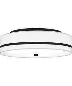 Quoizel Flush Mount Medium 3-light Flush Mount Matte Black