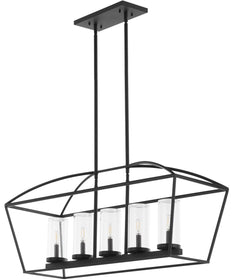 Odeon 5-light Chandelier Matte Black