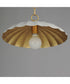 Primrose 1-Light Pendant Matte White / Gold Leaf