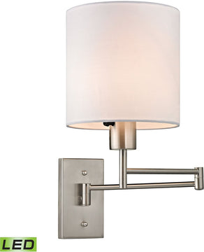 7"W Carson 1-Light LED Swingarm Wall Sconce Brushed Nickel