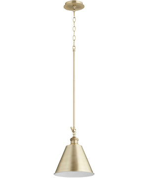 10"W 1-light Pendant Aged Brass