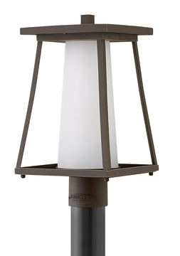 16"H Burke 1-Light Outdoor Pier Post Light in Oil Rubbed Bronze