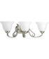 Torino 3-Light Etched Glass Transitional Bath Vanity Light Brushed Nickel