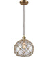 Dragnet 10'' Wide 1-Light Mini Pendant - Satin Brass