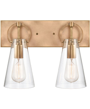 Gabby 2-Light vanity-Light  Natural Brass