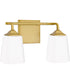 Thoresby Medium 2-light Bath Light Aged Brass