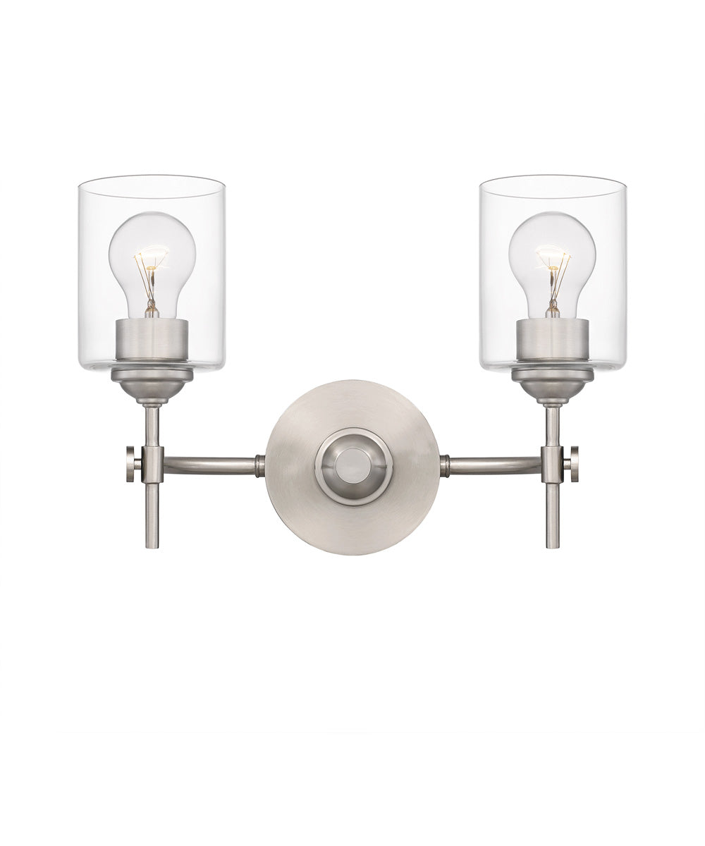 Aria Medium 2-light Bath Light Brushed Nickel