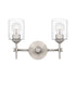 Aria Medium 2-light Bath Light Brushed Nickel