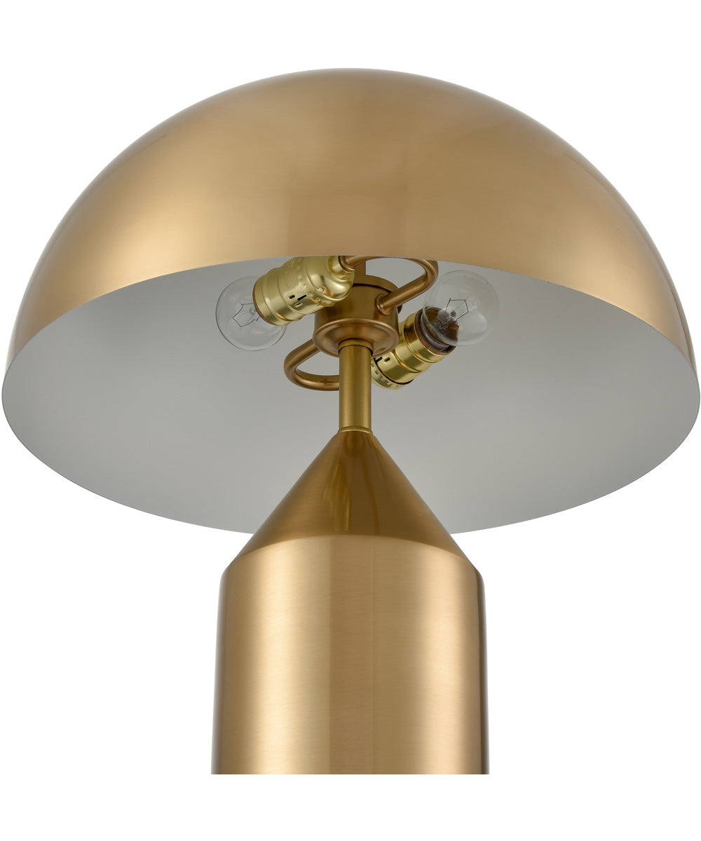 Pilleri 22'' High 2-Light Desk Lamp - Brass