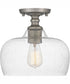 Quoizel Semi-Flush Mount Small 1-light Semi Flush Mount Antique Nickel