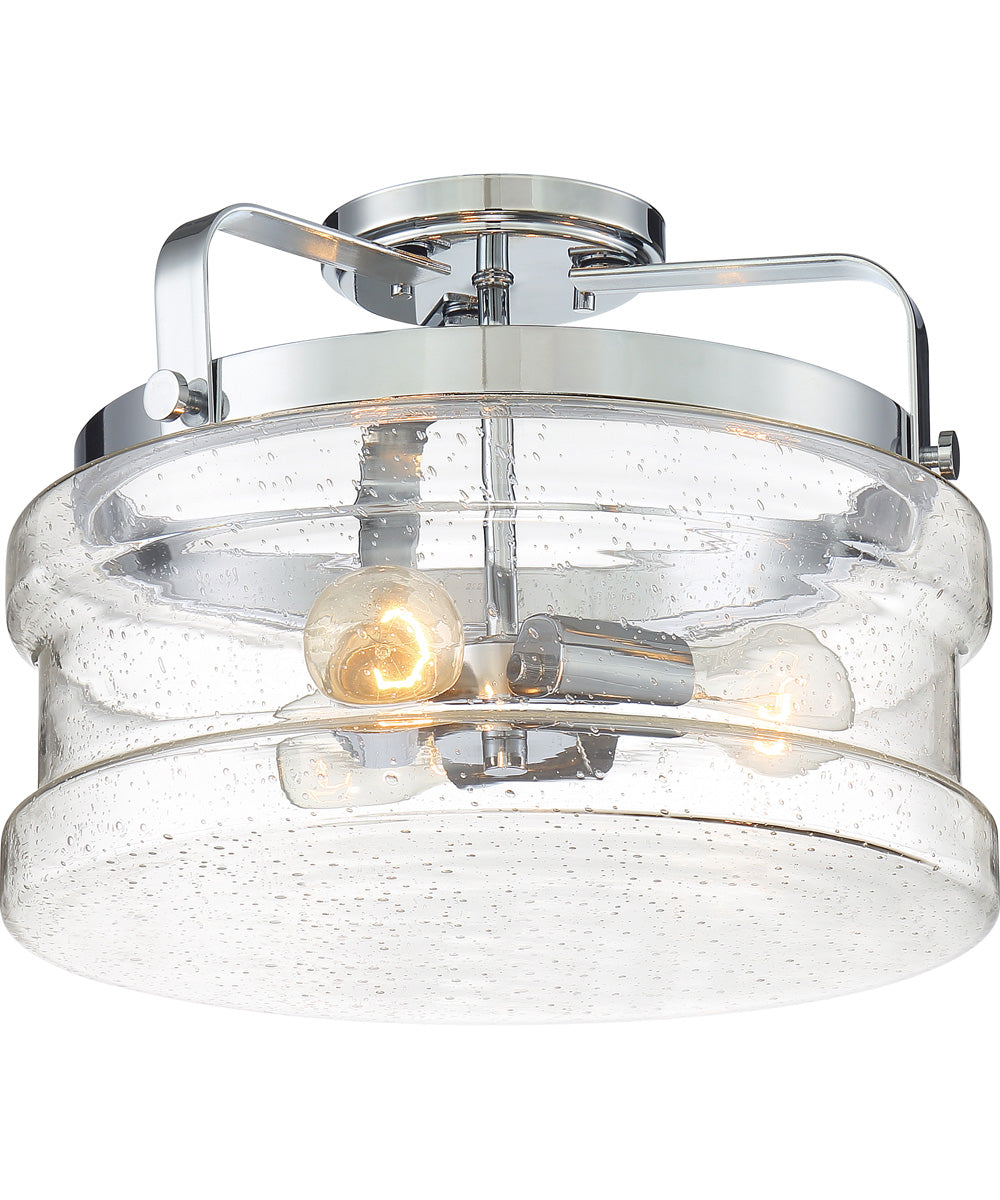 Danbury 3-light Semi Flush Mount Polished Chrome