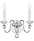 Mila Small 2-light Wall Sconce Polished Chrome