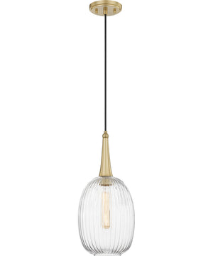 Samson Small 1-light Mini Pendant Satin Brass