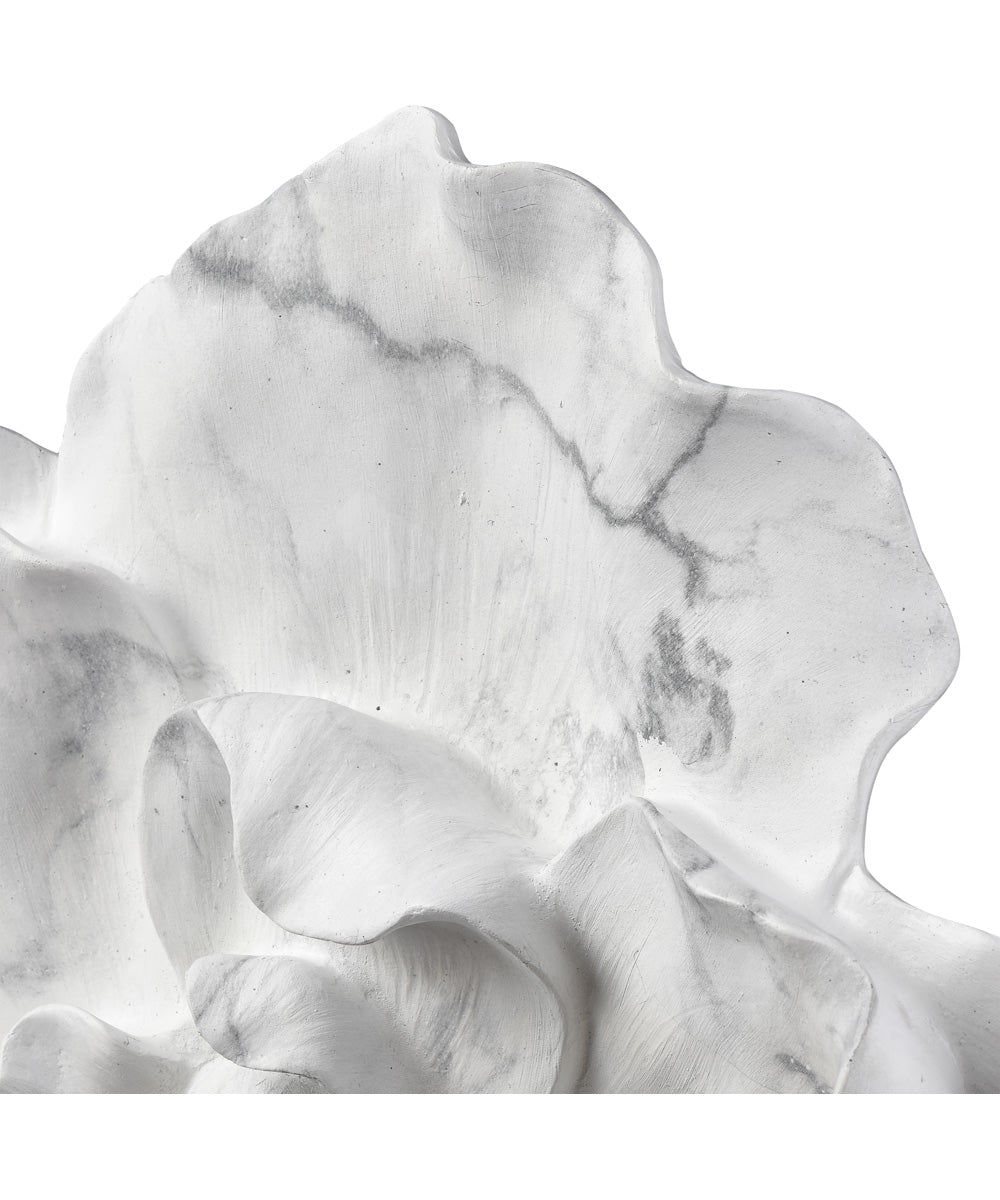 Blume Dimensional Wall Art - Set of 3 White Marble