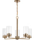 Intersection 5-Light Chandelier Burnished Brass