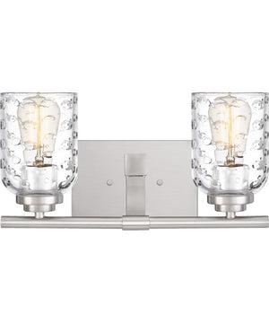 Cristal Medium 2-light Bath Light Brushed Nickel