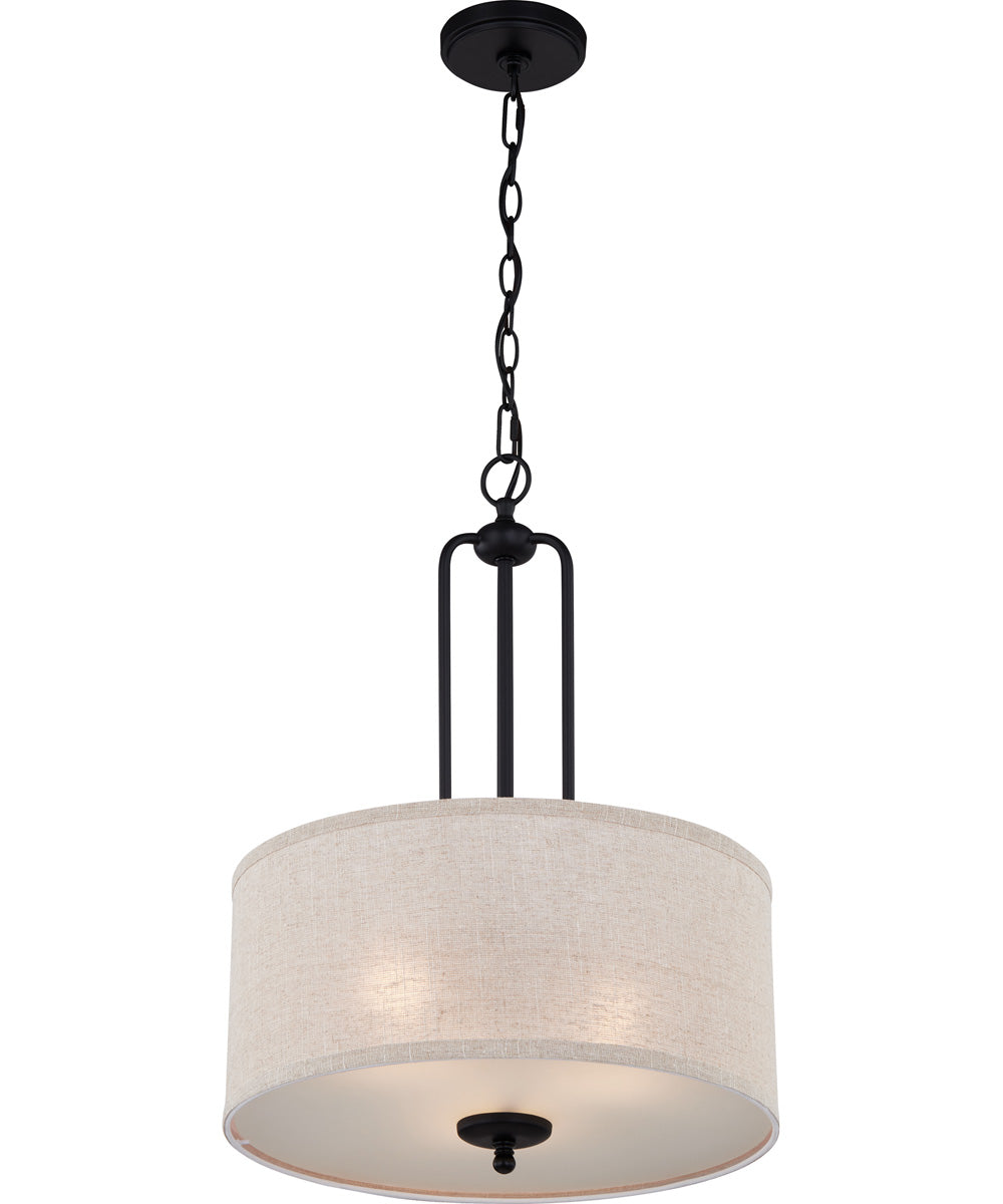 Blanche 3-light Pendant Matte Black