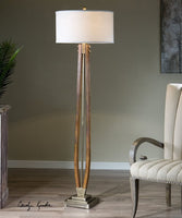 67"H Boydton Burnished Wood Floor Lamp