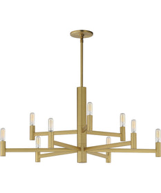 Emana 9-Light Chandelier Natural Aged Brass