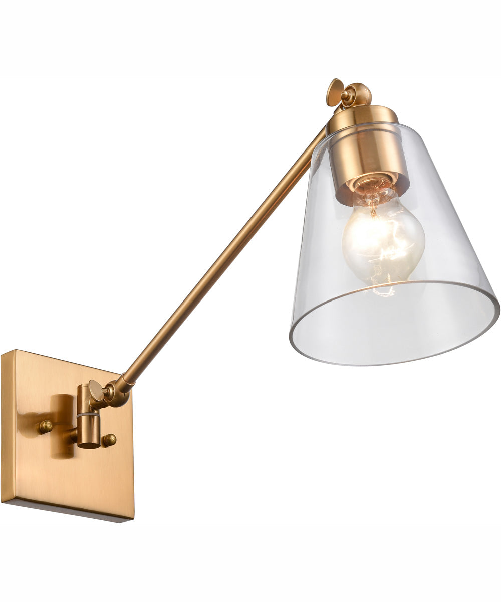 East Point 14.5'' High 1-Light Swingarm Sconce - Satin Brass