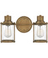 Riggs Medium 2-light Bath Light Weathered Brass