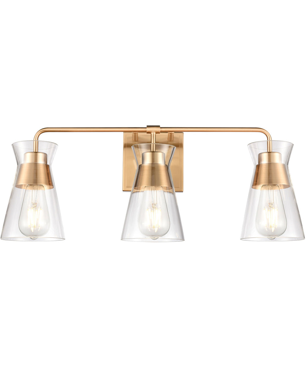 Brookville 3-Light vanity-Light  Burnished Brass