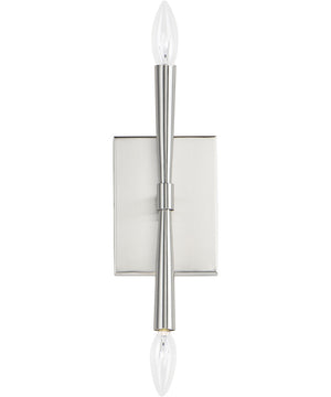 Rome 2-Light Wall Sconce Satin Nickel