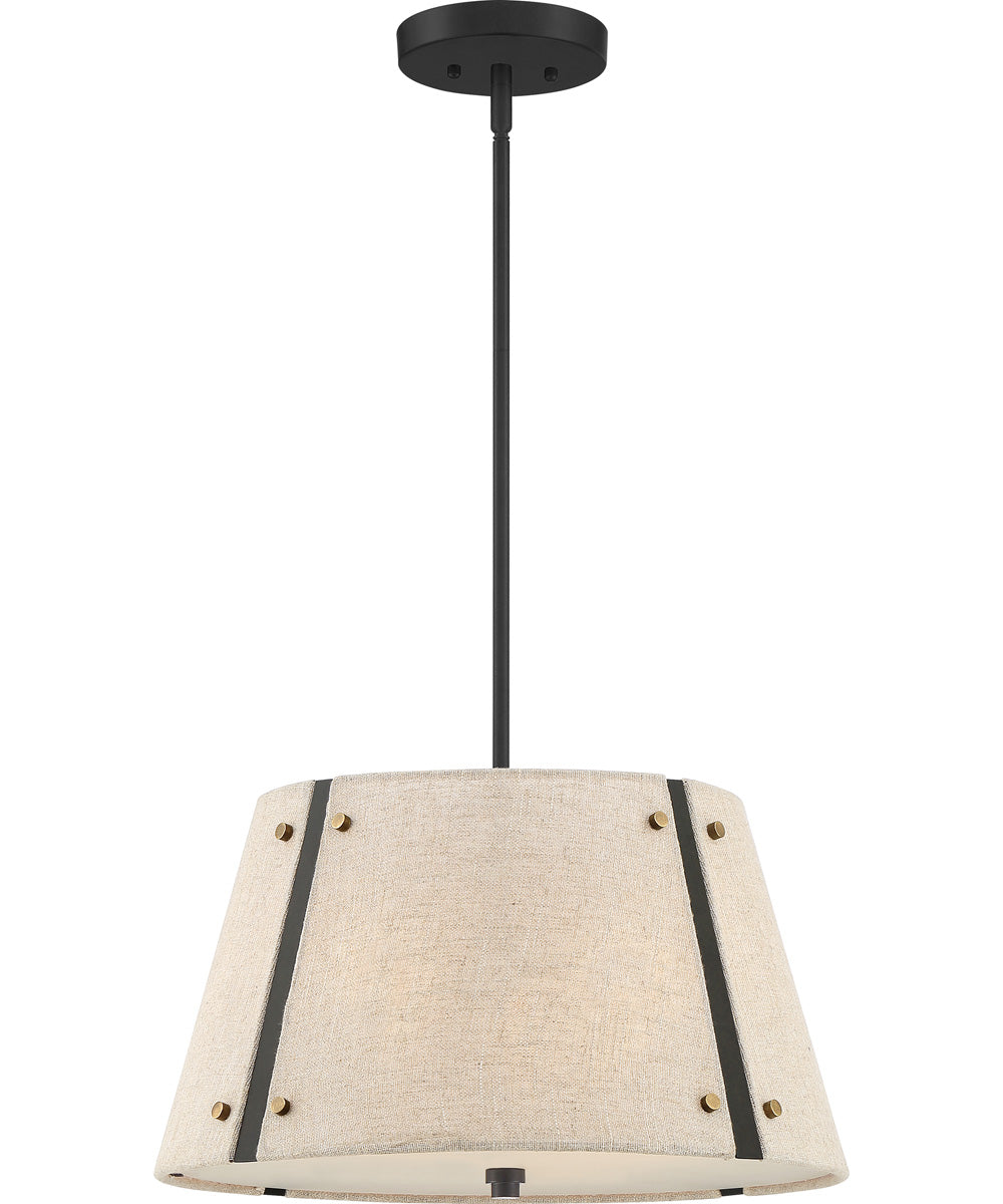 Amherst 3-light Pendant Mottled Cocoa