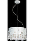 Isabella 3-Light Pendant White/Crystal Deco.