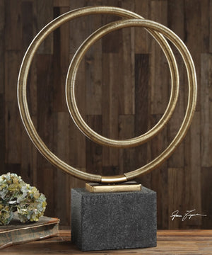 27"H Oja Gold Sculpture