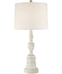 Whichello 1-Light Table Lamp Antique White/Fabric Shade