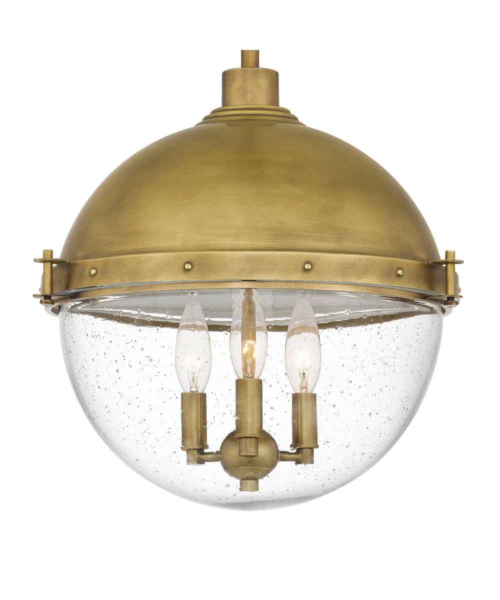 Perrine 3-light Pendant Weathered Brass