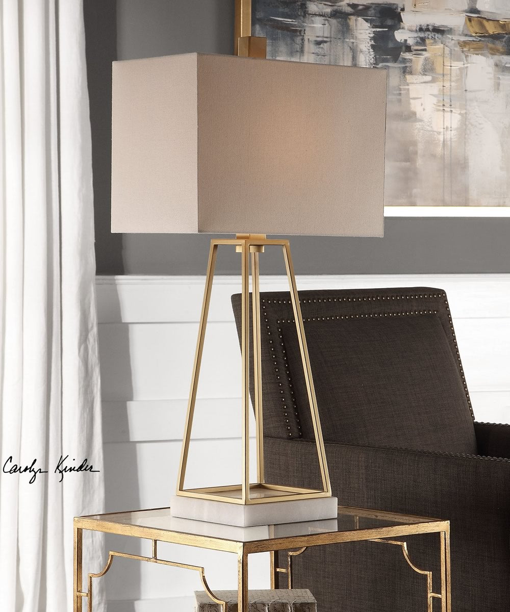 35"H Mackean Metallic Gold Lamp