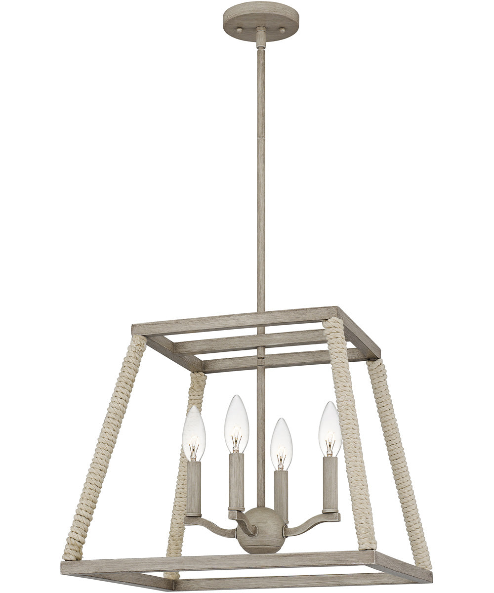 Rosalind 4-light Pendant Grey Washed Oak