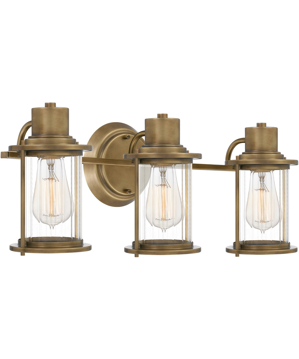 Riggs Large 3-light Bath Light Weathered Brass