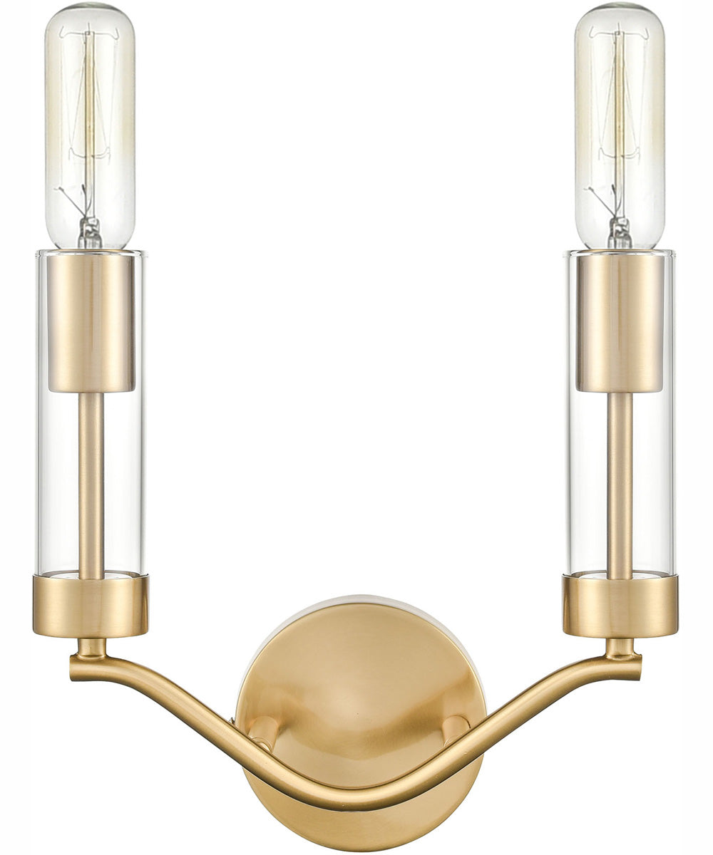 Celsius 11'' High 2-Light Sconce - Satin Brass