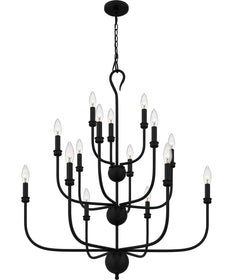 Blanche 15-light Chandelier Matte Black