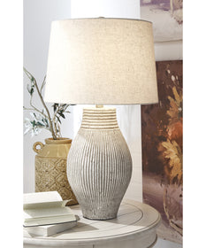 28"H Layal Paper Table Lamp (1/CN) Black