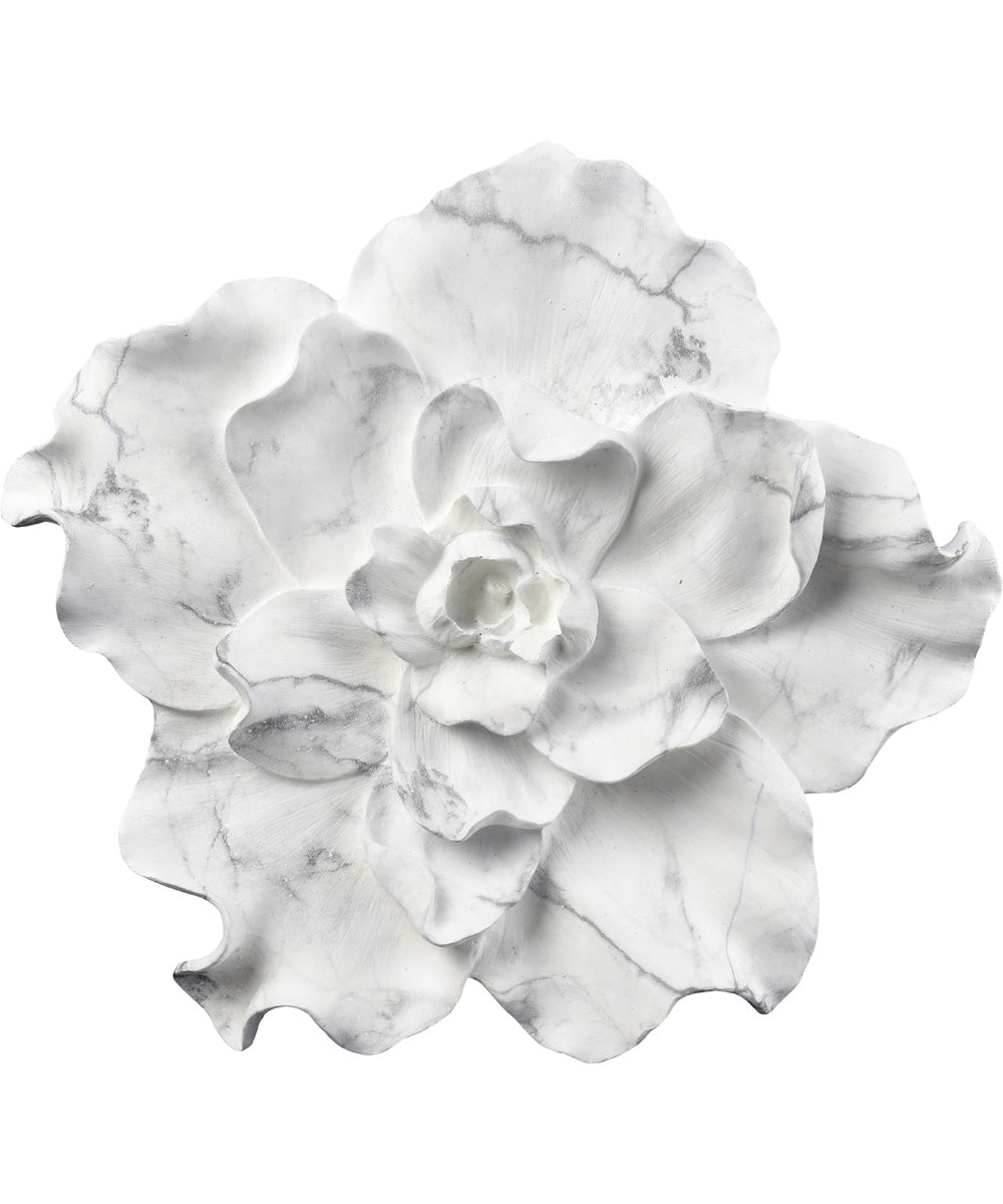 Blume Dimensional Wall Art - Set of 3 White Marble