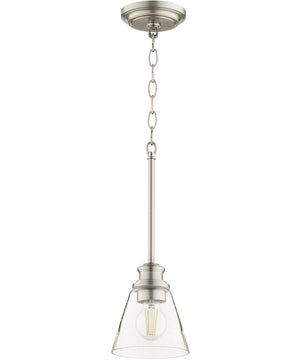 6"W Dunbar 1-light Pendant Satin Nickel