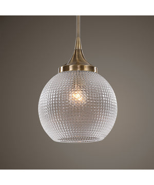 Bolla 1 Light Pattern Glass Mini Pendant